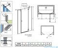 Radaway Torrenta DWJS drzwi wnękowe 200 prawe przejrzyste 1320812-01-01R/1320570-01-01