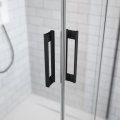 Radaway Idea Black Pdd kabina 80x80cm szkło czarny mat/szkło przejrzyste 387139-01-01/387141-54-01