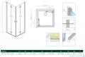 Radaway Nes 8 Black Kdd B kabina 100x90cm czarny mat/szkło przejrzyste 10074100-54-01L/10074090-54-01R