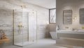 Radaway Essenza Gold Kdj+S kabina 90x80x90cm prawa złoty połysk szkło przejrzyste 1384050-01-01/1385021-09-01R/1384050-01-01