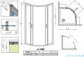 Radaway Premium Plus A Kabina półokrągła 100x100x190cm szkło satinato 30423-01-02N