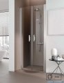 Kermi Pega drzwi wahadłowe 2-skrzydłowe 110 cm przejrzyste PEPTD11020VPK