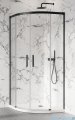 Radaway Idea Black Pdd kabina 80x80cm szkło czarny mat/szkło przejrzyste 387139-01-01/387141-54-01
