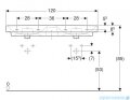 Geberit Smyle Square Umywalka podwójna 120cm 500.224.01.1