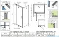 Radaway Nes 8 Black Kdj II kabina 100x90cm lewa czarny mat/szkło przejrzyste 10086100-54-01L/10089090-01-01