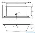 Riho Lusso wanna prostokąta 190x90cm z hydromasażem BLISS lewa B037009005