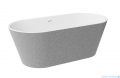 Besco Deeva Glam Srebrna Illume Coat 150x75 cm wanna wolnostojąca +  syfon chrom #WWA-150DGSC