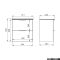 Elita Street Plus Set szafka z umywalką komplet 51x55x36cm biały połysk 166283