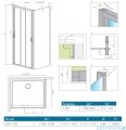 Radaway Evo DW+S kabina 120x80 szkło przejrzyste 335120-01-01/336080-01-01