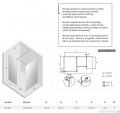 New Trendy Eventa kabina walk-in 150x100x200 cm przejrzyste EXK-4662