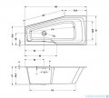 Riho Rethink Space 160x75cm wanna asymetryczna + syfon prawa B111001005