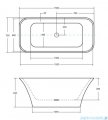 Besco Assos 160x70cm wanna wolnostojąca + syfon klik-klak biały czyszczony od góry #WMD-160-AKW