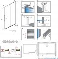 Radaway Furo SL Brushed GunMetal DWJ drzwi prysznicowe 120cm prawe  szczotkowany grafit 10307622-92-01R/10110580-01-01
