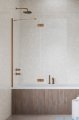 Radaway Essenza Brushed Copper PND II parawan nawannowy 120cm lewy szczotkowana miedź/przejrzyste 110002120-93-01L