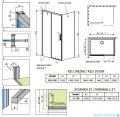 Radaway Idea Kdj kabina 150x120cm lewa szkło przejrzyste 387045-01-01L/387054-01-01R