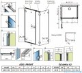 Radaway Arta Kds I kabina 100x90cm lewa szkło przejrzyste 386620-03-01L+1386100-03-01+386111-03-01