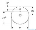 Geberit VariForm Umywalka okrągła z półką z otworem na baterię 48cm 500.704.01.2