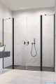 Radaway Nes Black Dwd II drzwi wnękowe 160cm W4 czarny mat/szkło przejrzyste 10037073-54-01/10041087-54-01
