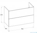 Roca Ella szafka 98x44x63 ZIELONY MAT A857771534