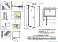 Radaway Essenza 8 Kdj kabina 100x70cm lewa szkło przejrzyste 10480612-01-01L/10470337-01-01L/10113070-01-01