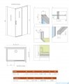 Radaway Idea Gold Kdj kabina 120x70cm prawa złoty połysk/szkło przejrzyste 387042-09-01R/387048-09-01L