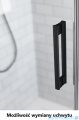 Radaway Idea 8 QL Black Kdj kabina 100x90cm lewa czarny mat/szkło przejrzyste 10550517-54-01L/10350453-01-01/10360090-01-01R