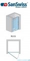SanSwiss Pur PU13 Drzwi 1-częściowe wymiar specjalny profil chrom szkło przejrzyste Lewe PU13GSM11007