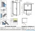 Radaway Essenza New Kdj kabina 90x80cm lewa szkło przejrzyste 385044-01-01L/384051-01-01