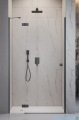 Radaway Essenza Brushed GunMetal Dwj drzwi wnękowe 90cm lewe szczotkowany grafit/szkło przejrzyste 1385013-92-01L