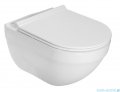 Roca Hebe miska WC wisząca Rimless z deską wolnoopadającą Slim biała A34H138000