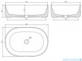 Omnires Mesa umywalka nablatowa 46x31 cm biały mat MESA460BM
