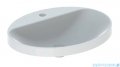 Geberit VariForm Umywalka owalna z półką z otworem na baterię, bez przelewu 60x48cm 500.726.01.2
