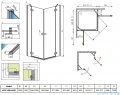 Radaway Kabina prysznicowa Almatea Kdd 100x90 szkło brązowe 32182-01-08N
