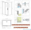 Radaway Idea Kdj Brushed Nickel kabina 100x90cm lewa szczotkowany nikiel 387040-91-01L/387050-91-01R