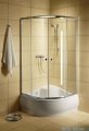 Radaway Classic A Kabina prysznicowa półokrągła z drzwiami przesuwnymi 90x90x170 szkło fabric 30001-01-06