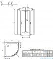 Radaway Premium Plus 2S Komplet ścianek tylnych 90x90 szkło przejrzyste 33433-01-01N