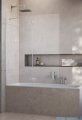 Radaway Essenza Brushed Nickel PND II parawan nawannowy 130cm lewy szczotkowany nikiel/przejrzyste 110002130-91-01L