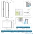 Radaway Evo DW+S kabina 80x80 szkło przejrzyste 335080-01-01/336080-01-01