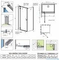 Radaway Fuenta Kdj kabina 80x100cm lewa chrom połysk szkło przejrzyste 1384043-01-01L/1384052-01-01