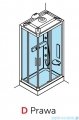 Novellini Glax 3 kabina prysznicowa masażowo-parowa 100x70 prawa srebrny GL3A197DM1N-1B
