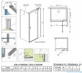 Radaway Nes Kdj II Brushed Nickel kabina 120x100cm prawa szczotkowany nikiel 10032120-91-01R/10039100-01-01