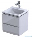 Oristo Brylant szafka z umywalką wisząca 49x50x45 biały połysk OR36-SD2S-50-1-V3/UME-CE-50-91