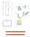 Radaway Idea Gold Kdj kabina 130x80cm lewa złoty połysk/szkło przejrzyste 387043-09-01L/387051-09-01R