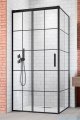 Radaway Idea Black Kdj Factory kabina prysznicowa 100x120 lewa czarny mat/szkło przejrzyste 387040-54-55L/387054-54-55R
