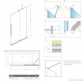 Radaway Furo PND II parawan nawannowy 140cm prawy szkło przejrzyste 10109738-01-01R/10112694-01-01