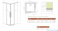 Radaway Idea 8 QL Black Kdd kabina 120x110cm szkło przejrzyste 10590120-54-01L/10590110-54-01R