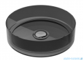 Besco Enya Carbon Grey + maskownica biała umywalka nablatowa 36x36x10cm #UME-36-CGW
