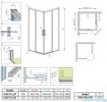 Radaway Idea Black Kdd kabina 70x75cm czarny mat/szkło przejrzyste 387065-54-01L/387066-54-01R