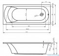 Riho Miami wanna prostokąta 170x70 z hydromasażem Air lewa B060004005