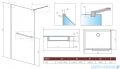 Radaway Modo New II z wieszakiem kabina Walk-in 145x200 szkło przejrzyste 389145-01-01W